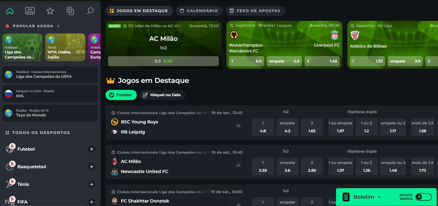 aposta quente brasil